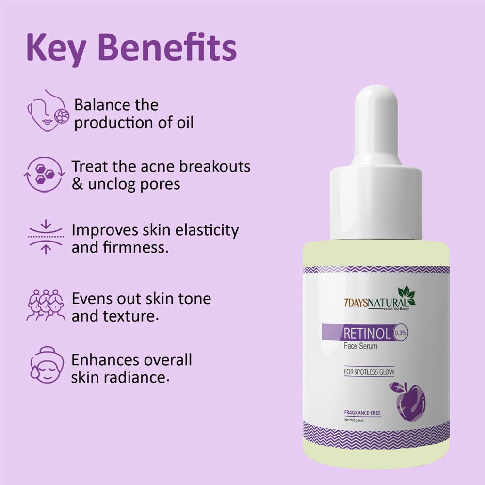7 Days Organic Retinol Serum for Face - Swadesiicart