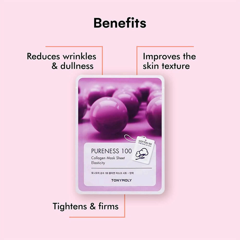 Tonymoly Pureness 100 Collagen Mask Sheet - Korean Skincare - Swadesiicart