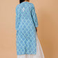HOUSE OF KARI Ethnic Motifs Printed Cotton Panelled Chikankari Kurta | Swadesiicart