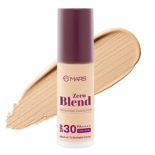 MARS Cosmetics SPF30 PA+++ Zero Blend Weightless Foundation - 05 Biscotti Bliss - Swadesiicart