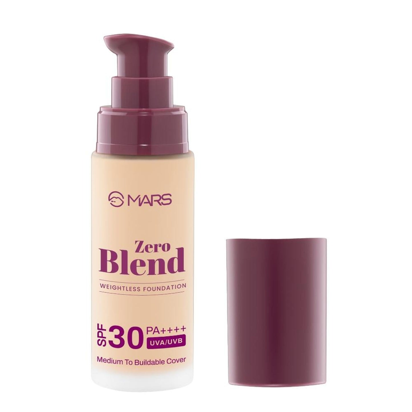 MARS Cosmetics SPF30 PA+++ Zero Blend Weightless Foundation - 05 Biscotti Bliss - Swadesiicart