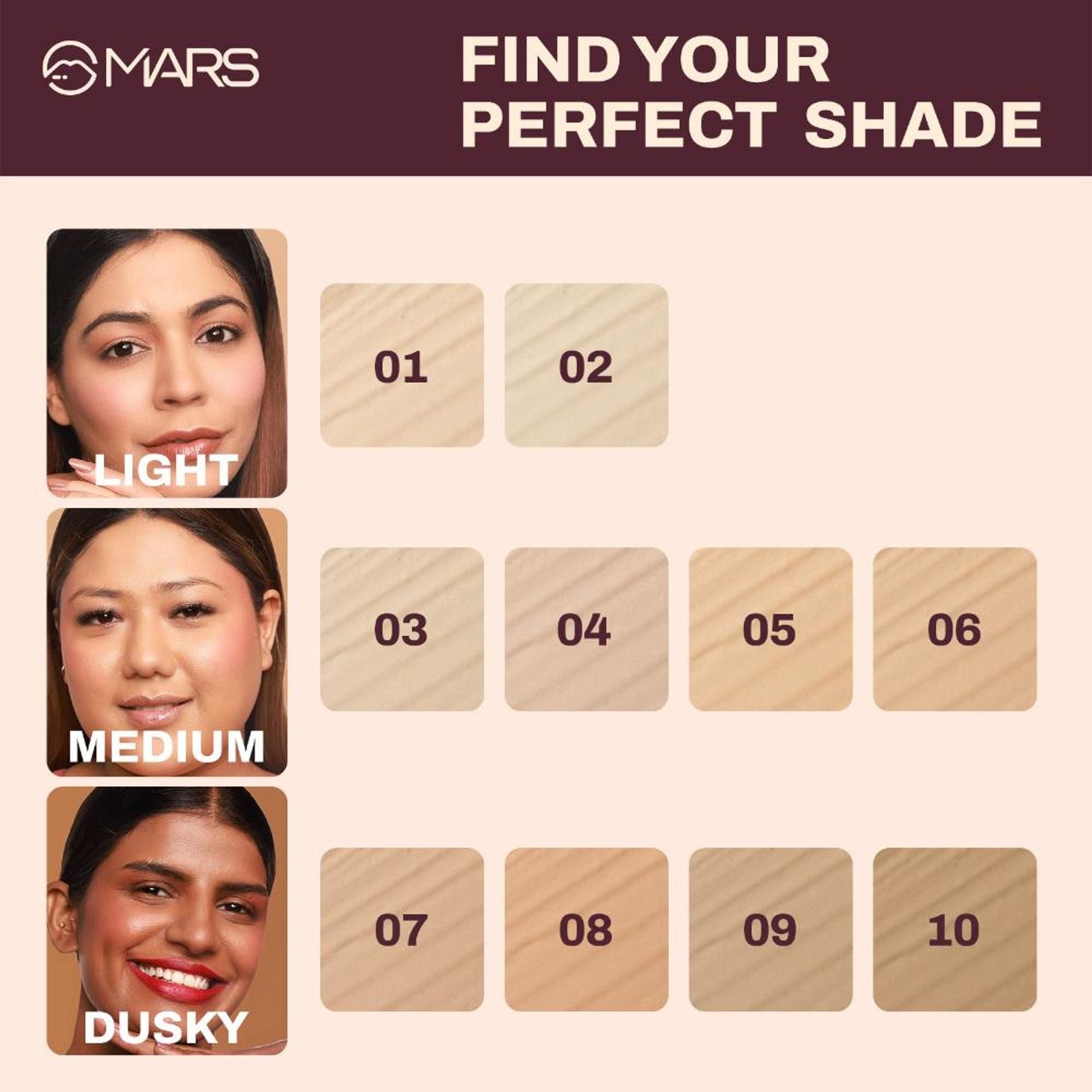 MARS Cosmetics SPF30 PA+++ Zero Blend Weightless Foundation - 08-Honey Nectar - Swadesiicart