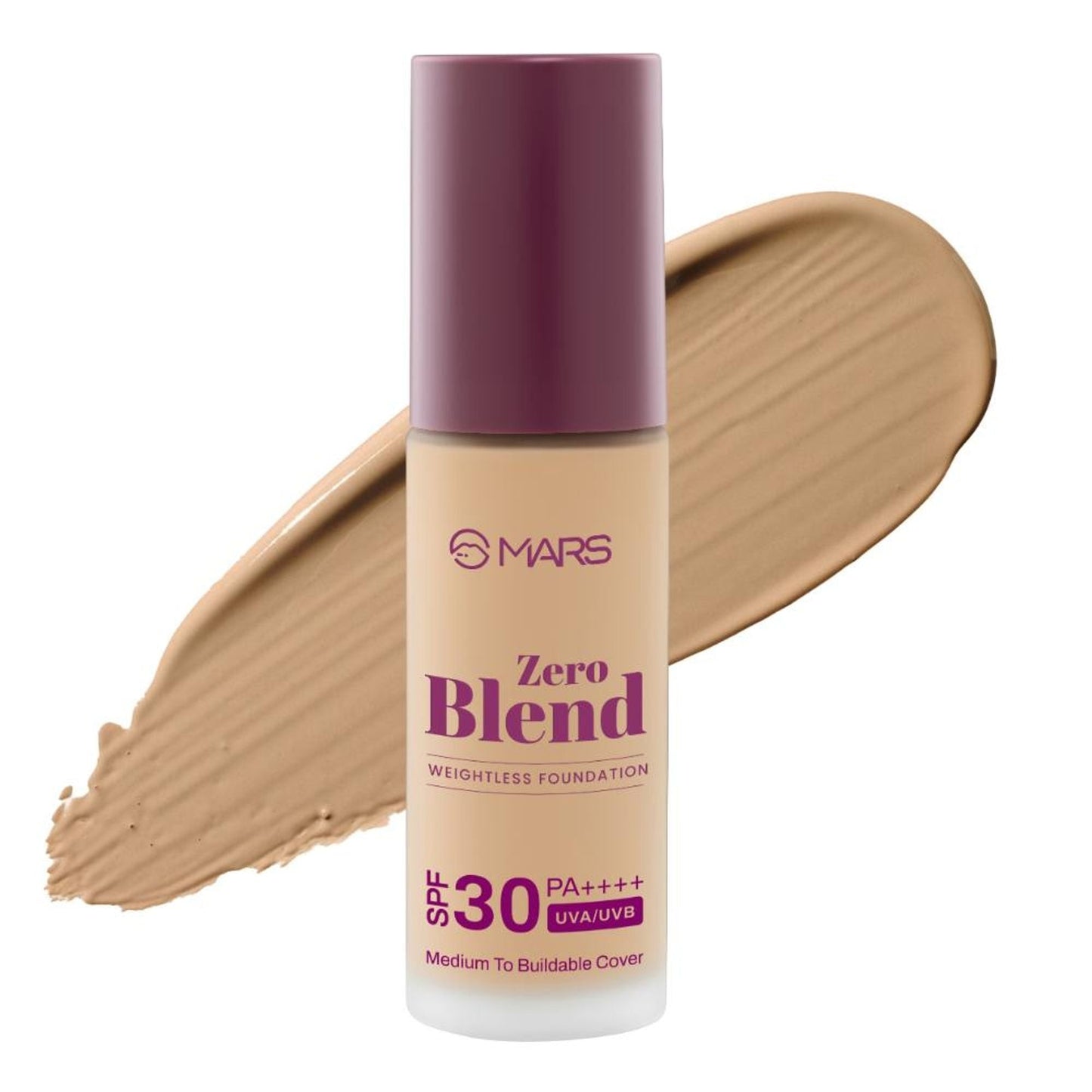 MARS Cosmetics SPF30 PA+++ Zero Blend Weightless Foundation - 10 Chestnut Cocoa - Swadesiicart