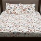 Story@home White & Yellow Ethnic Motifs Cotton 186 TC Queen Bedsheet With 2 Pillow Covers - Swadesiicart