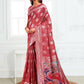 Shree Shyam Fashion Linen Cotton Rust Saree
