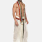 Sethukrishna Men Cream Solid Readymade Dhoti Pants With Angavastram | Swadesiicart