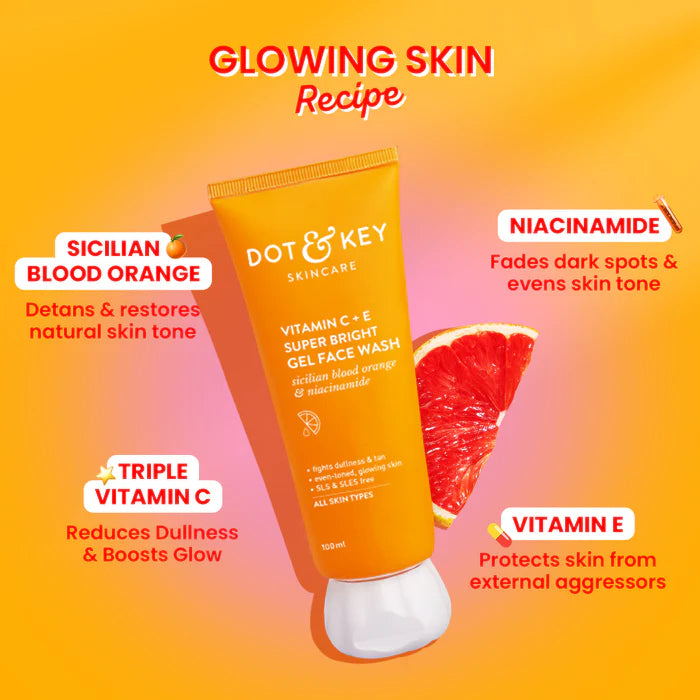 Dot & Key CSMS (Cleanser, Serum, Moisturizer, Sunscreen) Vitamin C Combo | Swadesiicart
