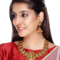 Aadita Women Gold-Toned & Plated Temple Choker Jewellery Set | Swadesiicart