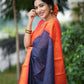 DEIANA'S Beautiful Designer Golden zari Soft Lichi Silk Saree - Purple - Swadesiicart
