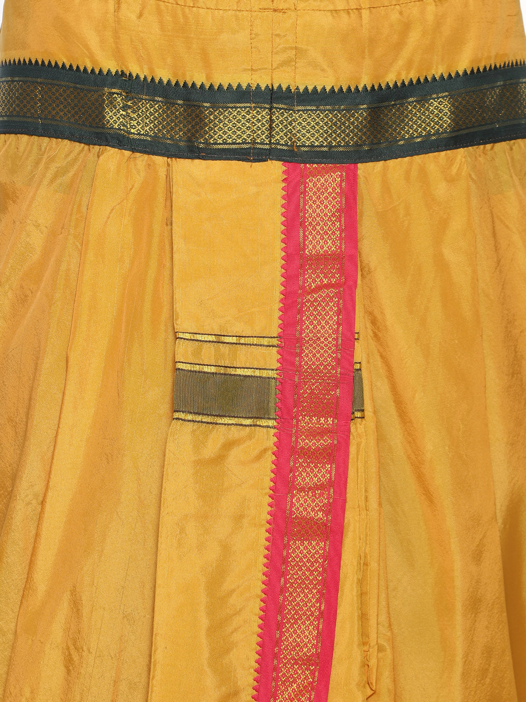 Sethukrishna Mustard Yellow Solid Readymade Dhoti Pant For Men | Swadesiicart