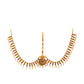 Yellow Chimes Women Gold-Polished,Maroon,Green White Pearl Hanging Bridal Mathapatti | Swadesiicart