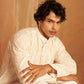 Yellow Viscose Chikankari Embroidery Work Men's Kurta Set - Mahotsav | Swadesiicart