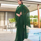 Tikhi Imli Green Gotta Patti Saree With Pleated cape | Swadesiicart