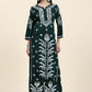 HOUSE OF KARI Floral Embroidered Chikankari Pure Cotton Straight Kurta With Palazzo | Swadesiicart