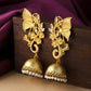 Yellow Chimes Gold-Polished Dome Shaped Jhumkas Earrings