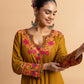 HOUSE OF KARI Floral Yoke Design Chikankari Kurta With Palazzo | Swadesiicart