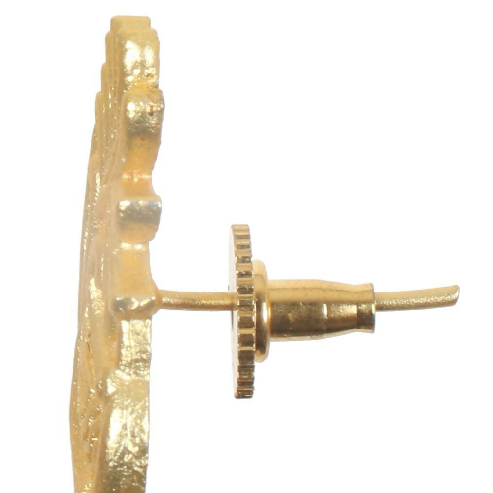 Joban Fashion Women Matte Gold Brass Earrings | Swadesiicart