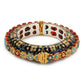 Gold-Polished Blue White Kundan Studded Pearls Beaded Bangle - Ruby Raang - Swadesiicart