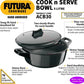 Hawkins Futura Hard Anodised Cook n Serve Bowl Handi 3 L with Lid (ACB30) - Swadesiicart