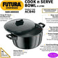 Hawkins Futura Hard Anodized Cook-n-Serve Bowl 23 cm Diameter 4 L with Lid (ACB40) - Swadesiicart