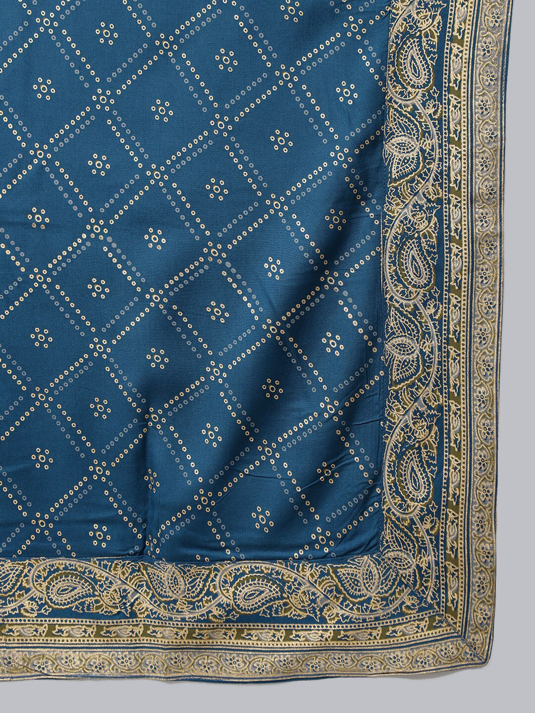 Khushal K Women Blue Ethnic Motifs Empire Kurta with Trousers & With Dupatta - Swadesiicart