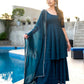 Malishka Women's Blue Embroidered Cotton Kurta Sharara Set With Dupatta - Blue - Malishka