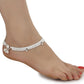 AanyaCentric Silver Plated White Metal Payal Indian Traditional Ethnic Fashion Imitation Jewellery Foot Chain | Swadesiicart