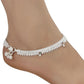 AanyaCentric Silver Plated White Metal Payal Indian Traditional Ethnic Fashion Imitation Jewellery Foot Chain | Swadesiicart