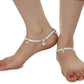 AanyaCentric Silver Plated White Metal Payal Indian Traditional Ethnic Fashion Imitation Jewellery Foot Chain | Swadesiicart