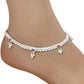 AanyaCentric Silver Plated White Metal Payal Indian Traditional Ethnic Fashion Imitation Jewellery Foot Chain | Swadesiicart