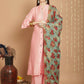 Jyoti Fashion Women's Peach Chanderi Silk Elegant Jardoshi Kurta with Trouser & Dupatta | Swadesiicart