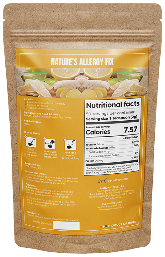 Ayura Origins Nature's Allergy Fix Powder - Swadesiicart