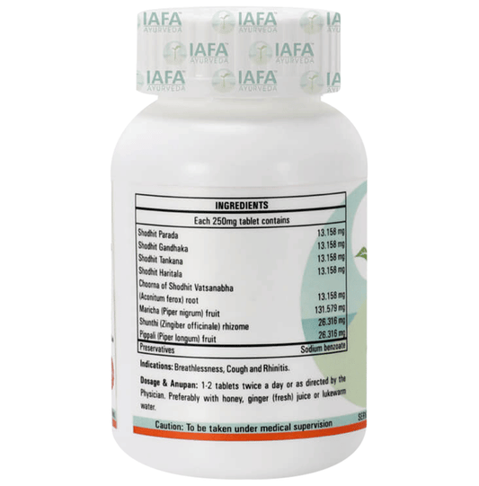 Iafa Ayuveda Shwaskuthar Rasa Tablets | Swadesiicart