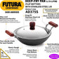 Hawkins Futura Hard Anodised Kadhai with Stainless Steel Lid 3.75 L (AD375S) - Swadesiicart