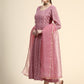 Kalini Paisley Embroidered Chikankari Georgette Anarkali Kurta With Dupatta Set | Swadesiicart