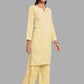 ADA Ethnic Motifs Embroidered Regular Chikankari Kurta with Palazzos | Swadesiicart