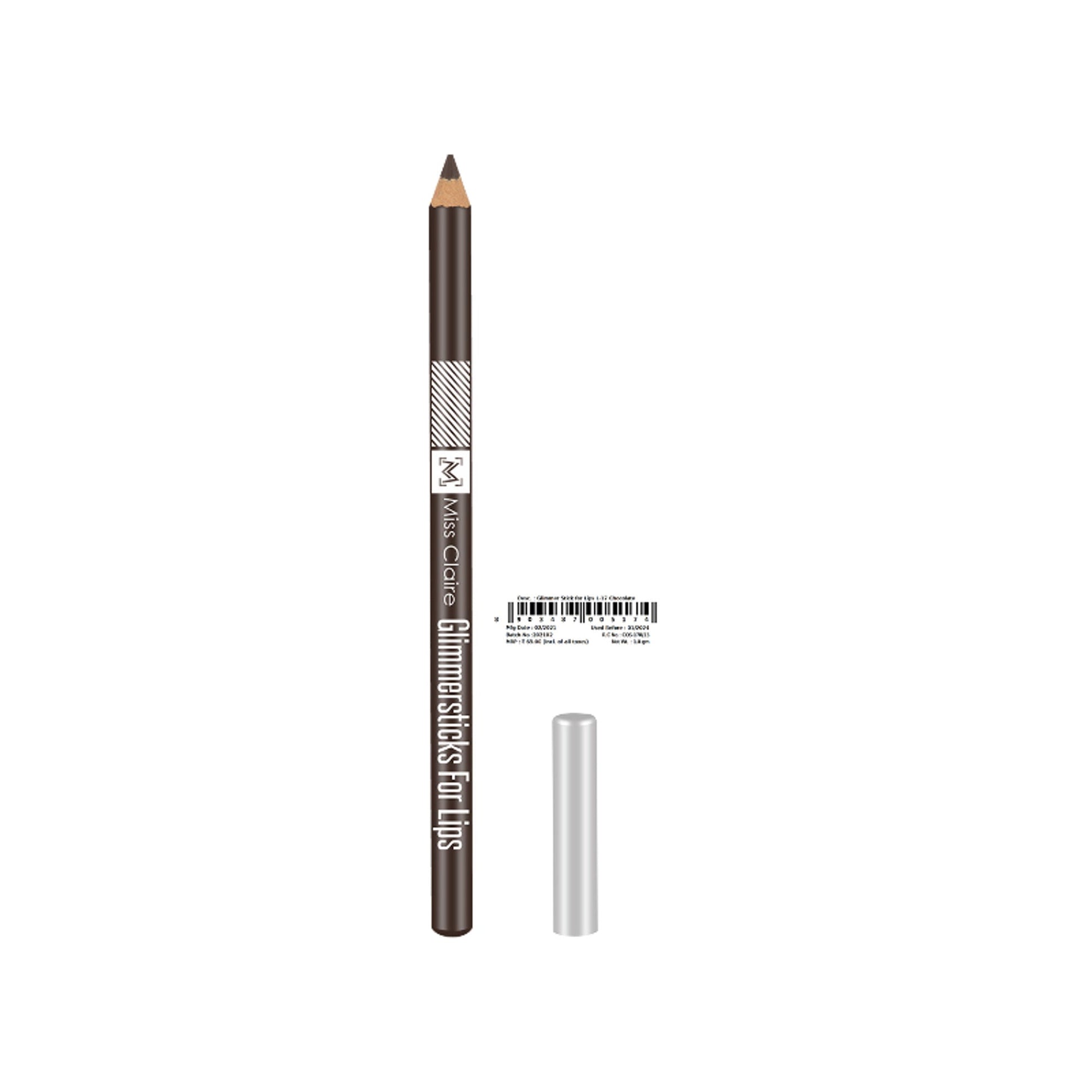 Miss Claire Glimmersticks For Lips - Chocolate L-17 | Swadesiicart