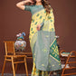 Shree Shyam Fashion Sajni Yellow Linen Cotton Saree