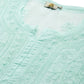 ADA Women Sea Green Chikankari Hand Embroidered Straight Kota Handloom Kurta With Matching Slip | Swadesiicart