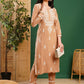 ADA Ethnic Motifs Embroidered Chikankari Kurta with Trousers | Swadesiicart