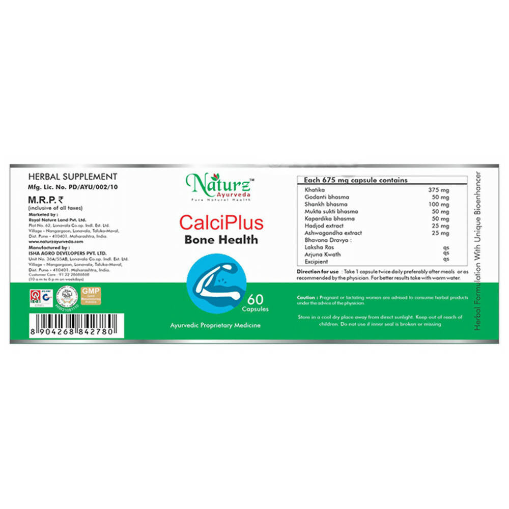 Naturz Ayurveda Calci Plus Capsules | Swadesiicart