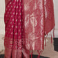 Shree Shyam Fashion Lichi Silk Wine Saree