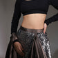 Tikhi Imli Sequinned Satin Ready to Wear Saree | Swadesiicart