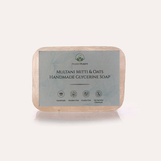 PrakritPurity Multani Mitti & Oats Handmade Glycerine Soap - PrakritPurity