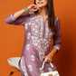 Kalini Floral Embroidered Cotton Straight Kurta - Swadesiicart