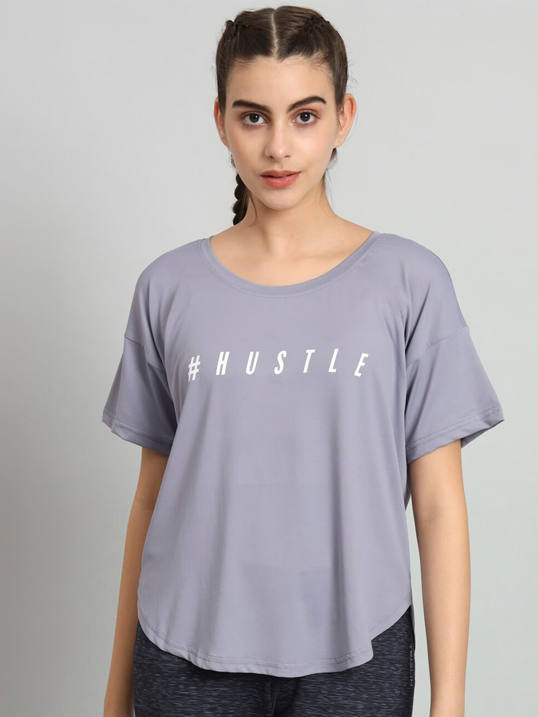 MKH Typography Printed Drop Shoulder Sleeves Dri-Fit Relaxed Fit T-shirt - Swadesiicart