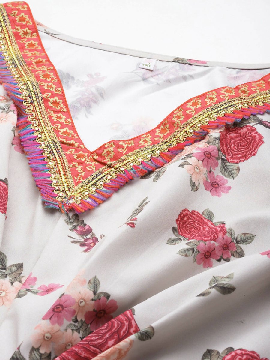 Ahalyaa Women's Traditional Wear Co-ords - Beige - Swadesiicart