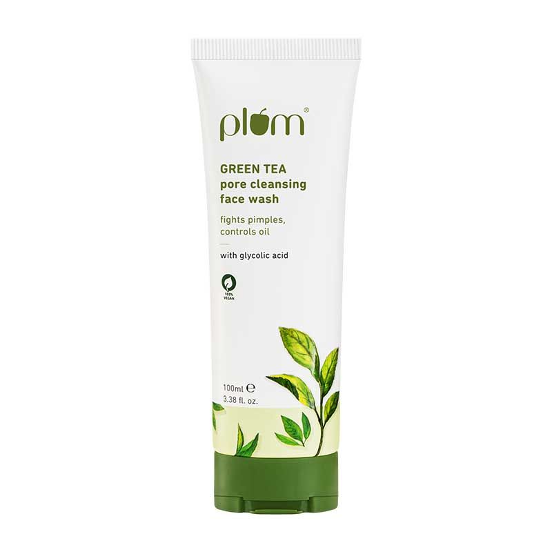 Plum Green Tea Pore Cleansing Face Wash With Glycolic Acid - Fights Acne & Oil For Clear Skin - Swadesiicart