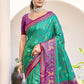 Shree Shyam Fashion Pochampalli Silk Rama Green Saree