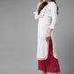 ADA Ethnic Motifs Chikankari Embroidered Floral Kurta | Swadesiicart
